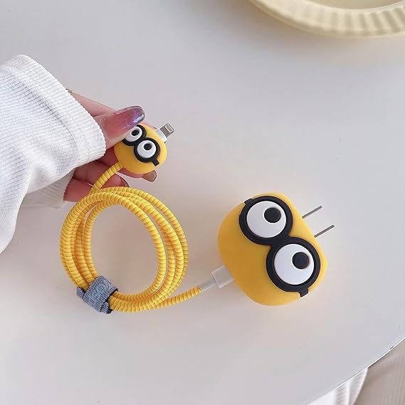 3D Cartoon Charger Cable Protector Set