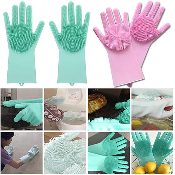 Multipurpose Silicone Dishwashing & Cleaning Gloves