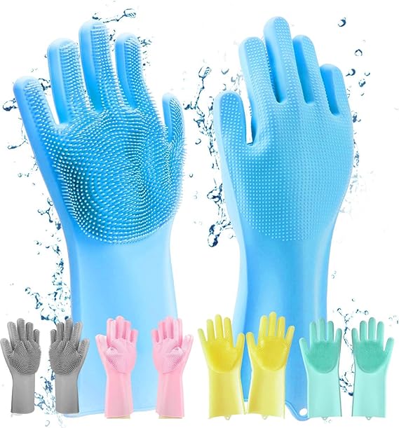 Multipurpose Silicone Dishwashing & Cleaning Gloves
