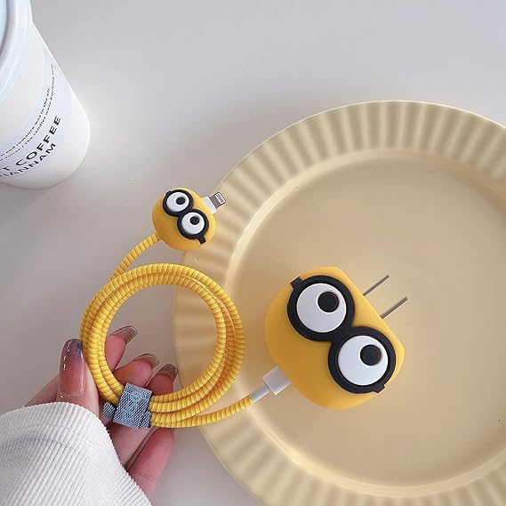 3D Cartoon Charger Cable Protector Set