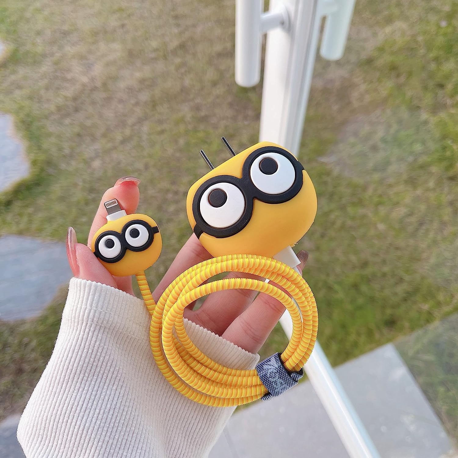 3D Cartoon Charger Cable Protector Set