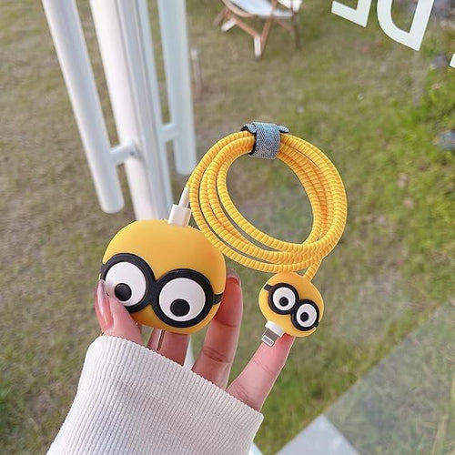 3D Cartoon Charger Cable Protector Set