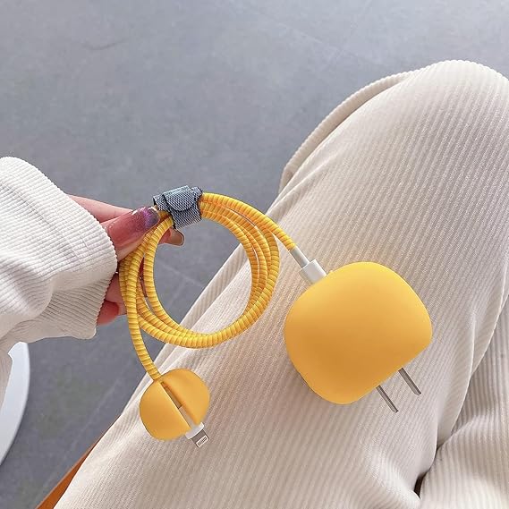 3D Cartoon Charger Cable Protector Set