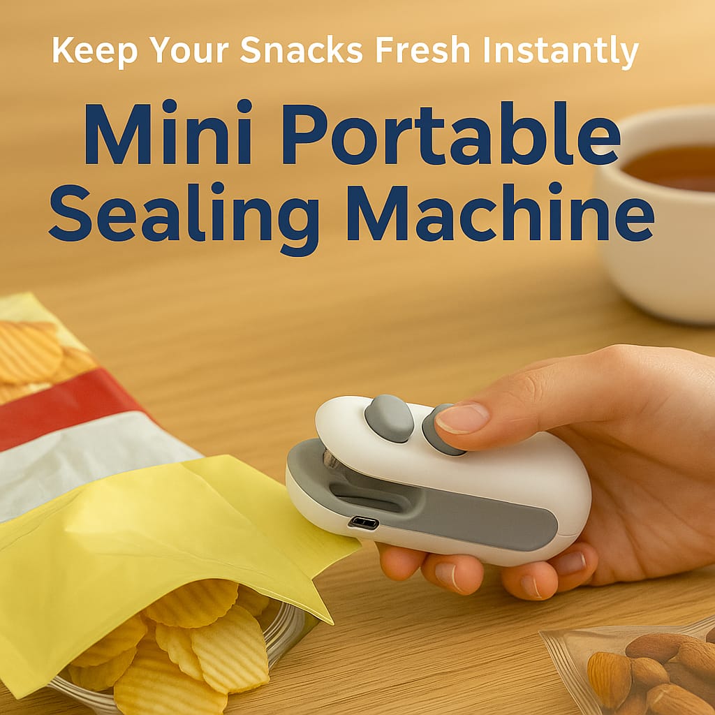 Mini Portable Heat Sealing Machine | Rechargeable & Airtight Food Bag Sealer